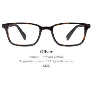 Warby Parker Oliver Glasses in Whiskey Tortoise